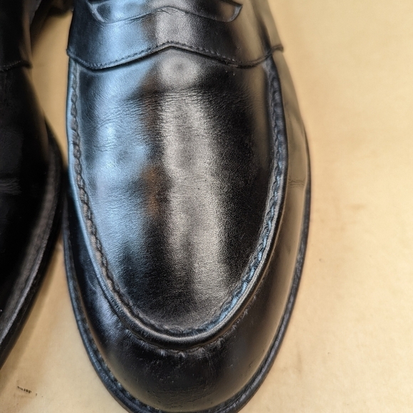 Allen Edmonds RANDOLPH (4809) Black Calfskin Leather Penny Loafers Sz 10.5E. Rep - Picture 8 of 11